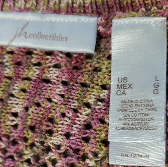 Lg vintage cardigan, so pretty in person short sleeved - Picture 2 of 5